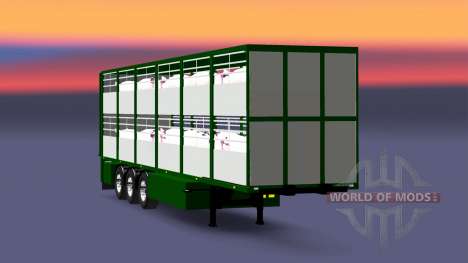 Semi-reboque-gado transportadora Trans Ferkel para Euro Truck Simulator 2