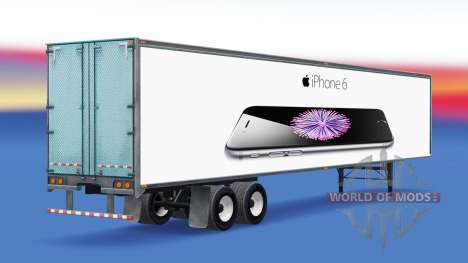 Todo em metal, semi-reboque, o iPhone 6 para American Truck Simulator