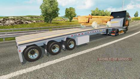 O semi-plataforma com o carrinho para Euro Truck Simulator 2