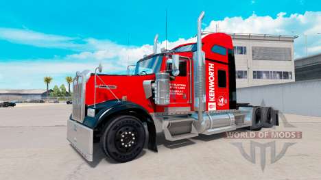 A pele na região Sudeste do caminhão Kenworth W9 para American Truck Simulator