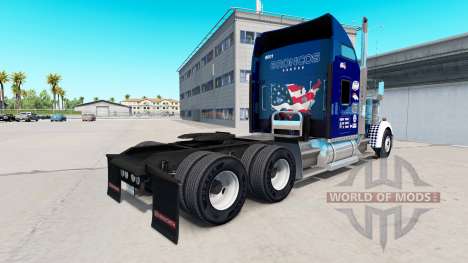Pele Tio D Logística no caminhão Kenworth W900 para American Truck Simulator
