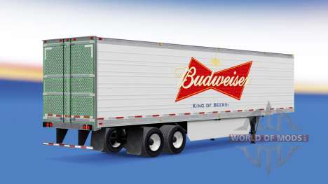A pele sobre a Budweiser reefer semi-reboque para American Truck Simulator