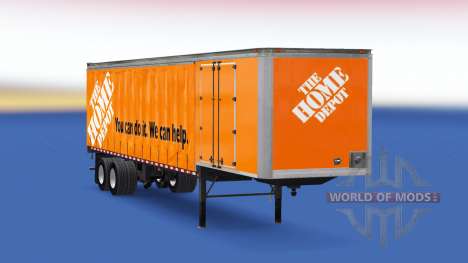Cortina semi-reboque Home Depot para American Truck Simulator