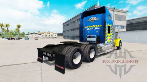 Pele Goodyear Corrida de caminhão Kenworth W900 para American Truck Simulator