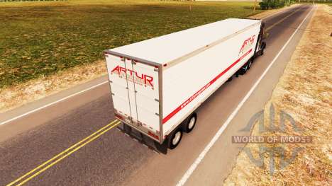 Pele Artur Express no trailer para American Truck Simulator
