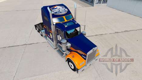 Pele Denver Broncos no caminhão Kenworth W900 para American Truck Simulator