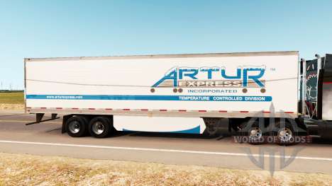 Pele Artur Express no trailer para American Truck Simulator