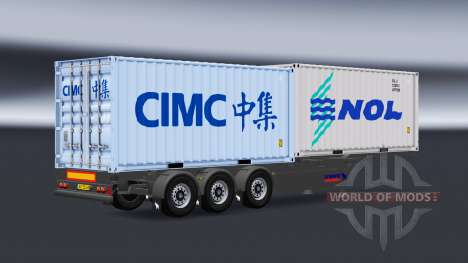 Semi recipiente caminhão v1.1 para American Truck Simulator