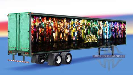 Todo em metal, semi-reboque de League of Legends para American Truck Simulator