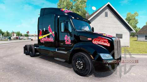 Pele St. Louis Cardinals no trator Peterbilt para American Truck Simulator
