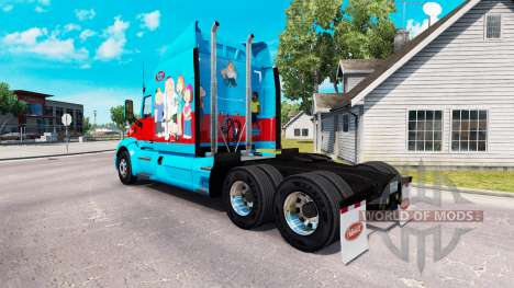 Family Guy pele para o caminhão Peterbilt para American Truck Simulator