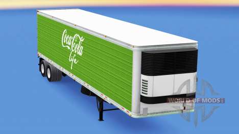 Refrigerado semi-reboque Coca-Cola da Vida para American Truck Simulator