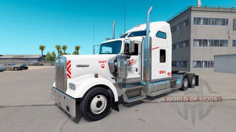 Pele Heartland Express, [branco] caminhão Kenwor para American Truck Simulator