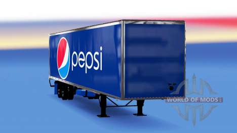 Todo em metal, semi-reboque Pepsi para American Truck Simulator