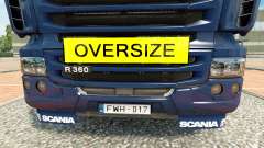 Oversize Sign para Euro Truck Simulator 2