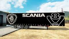 Cortina semi-reboque com Scania V8 para Euro Truck Simulator 2