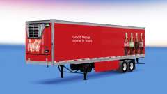 Refrigerado semi-reboque Coca-Cola para American Truck Simulator