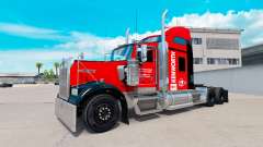 A pele na região Sudeste do caminhão Kenworth W900 para American Truck Simulator