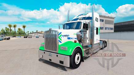 A pele de Todas as Estrelas FJ Serviço no caminhão Kenworth W900 para American Truck Simulator