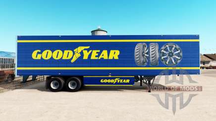 Pele Goodyear em refrigerada com semi-reboque para American Truck Simulator