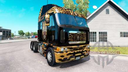 A pele de Onça pintada no caminhão Freightliner Argosy para American Truck Simulator