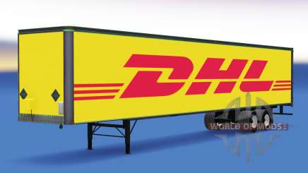 Todo em metal, semi-reboque DHL para American Truck Simulator