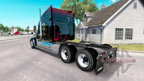 Pele Guns N Roses no caminhão Freightliner Coron para American Truck Simulator