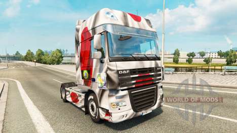 Pele Japao a Copa de 2014 para caminhões DAF para Euro Truck Simulator 2