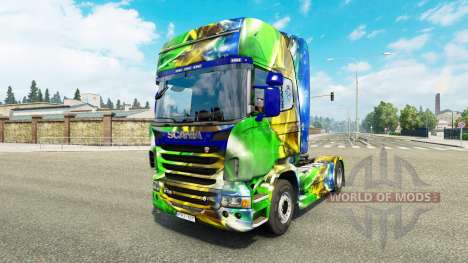 Pele Brasil 2014 para o Scania truck para Euro Truck Simulator 2