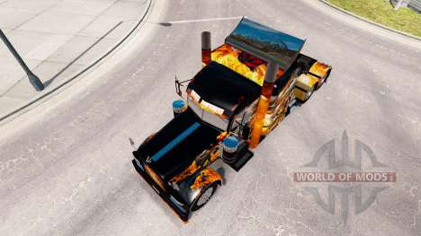 Peles Big Bang no caminhão Peterbilt 389 para American Truck Simulator