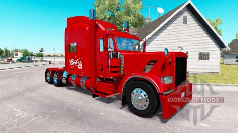Pele 29 Budweiser Peterbilt trator 389 para American Truck Simulator