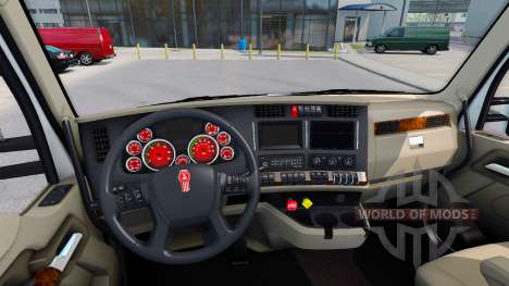 Vermelho cor de dispositivos em um Kenworth T680 para American Truck Simulator