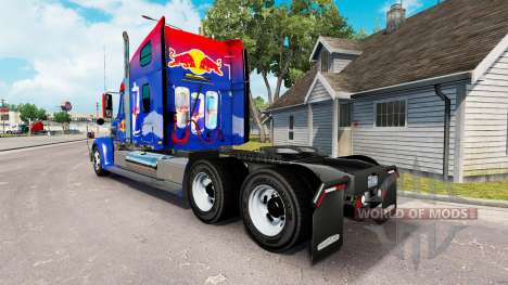 O Red Bull pele para a Freightliner Coronado tra para American Truck Simulator