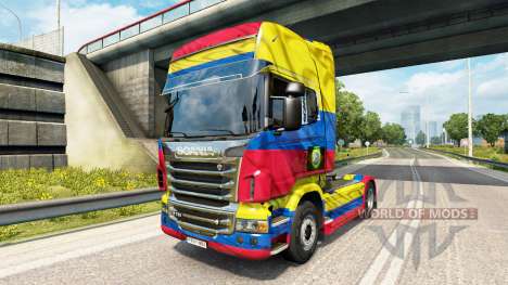 A Colômbia a Copa de 2014 pele para o Scania tru para Euro Truck Simulator 2