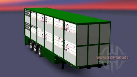 Semi-reboque-gado transportadora Ferkel Trans v2 para Euro Truck Simulator 2