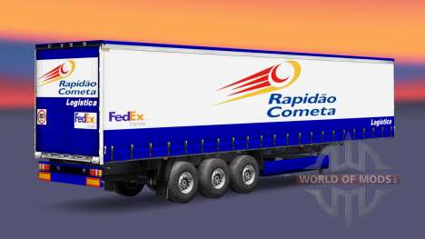 Pele Rapidao Cometa no trailer para Euro Truck Simulator 2