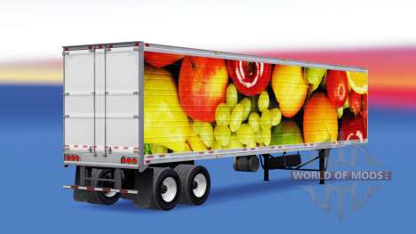 Pele Frutas Frescas reefer semi-reboque para American Truck Simulator