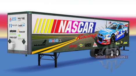 Pele da NASCAR all-metal trailer para American Truck Simulator