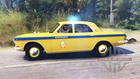 GAZ-24 Volga Polícia URSS para Spin Tires