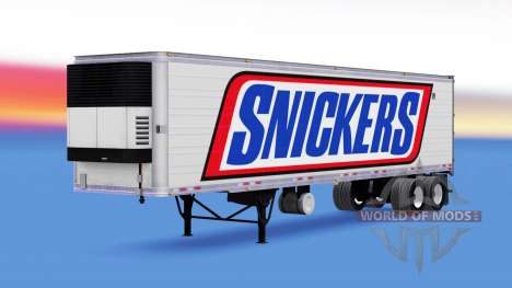 Pele Snickers no semi-reboque-geladeira para American Truck Simulator