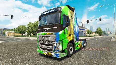 Brasil 2014 pele v3.0 para a Volvo caminhões para Euro Truck Simulator 2