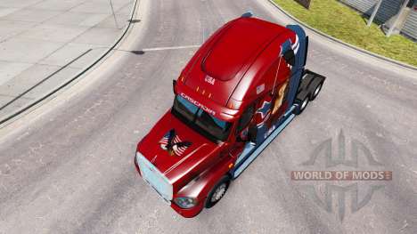 Pele Mandy no trator Freightliner Cascadia para American Truck Simulator