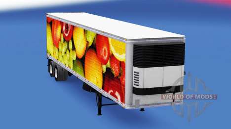 Pele Frutas Frescas reefer semi-reboque para American Truck Simulator
