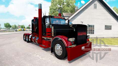 Deadpool pele para o caminhão Peterbilt 389 para American Truck Simulator