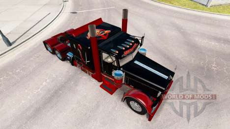 Deadpool pele para o caminhão Peterbilt 389 para American Truck Simulator