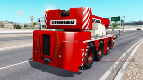 Móveis guindaste Liebherr no trânsito v2.0 para American Truck Simulator