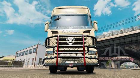O V8 de pára-choque no tractor Scania para Euro Truck Simulator 2
