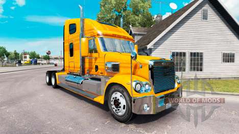 Pele Metalizado no caminhão Freightliner Coronad para American Truck Simulator