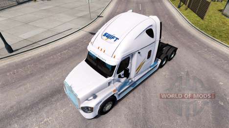 Pele Swift no trator Freightliner Cascadia para American Truck Simulator