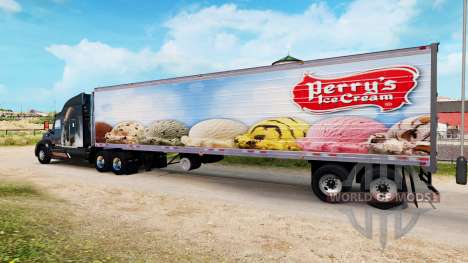 Pele Perrys sorvete sobre o semi-reboque-geladei para American Truck Simulator